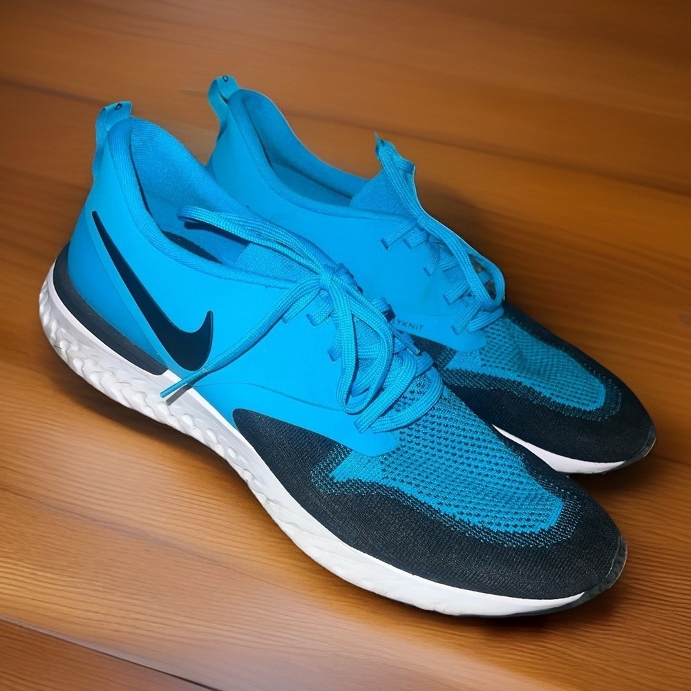 Nike Odyssey React 2 Flyknit Blue Lagoon Sneakers, Men's Size 12